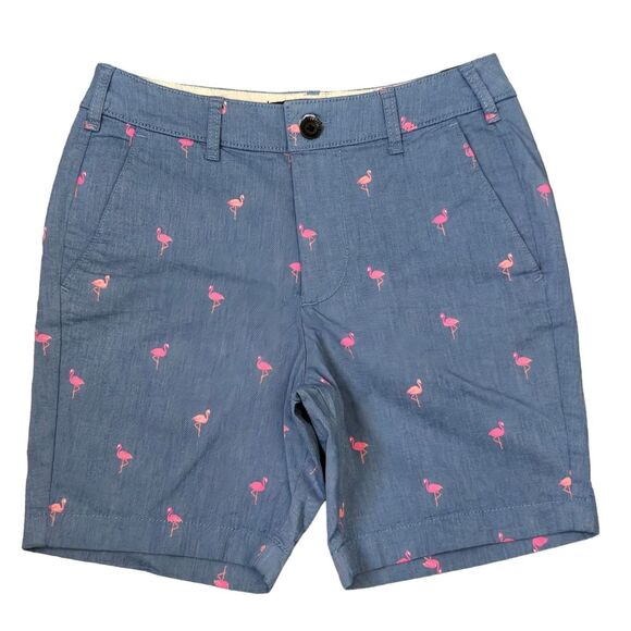 NWT Hollister Men's 28 Blue Pink Epic Flex Flamingo Flat Front Shorts 7" - Picture 1 of 15